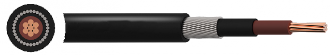 600 / 1000V galvanizou o único cabo do núcleo, cabo blindado exterior protegido XLPE
