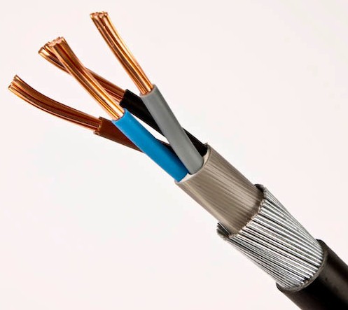 Fundamento suave 25mm blindado do PVC dos fios de aço de cabo bonde do EN 60332 das BS