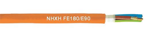 180 / O cabo da resistência de fogo E90, RE halogênio alaranjado da bainha 1 x 4 livra o cabo