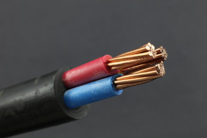 Construção padrão do cobre do PVC dos núcleos do cabo três da baixa tensão do IEC 60502 - 1 da classe 1 nenhuns blindados