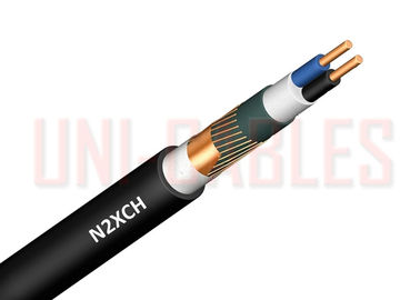 N2XCH descobrem o preto de cobre do cabo do poder FRNC exterior com concreto protetor concêntrico do fio do Cu